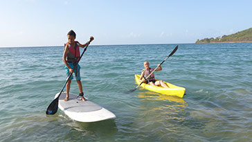 En stand-up paddle ou en kayak, en famille ou entre amis, partez longer la plus grande plage de Guadeloupe
